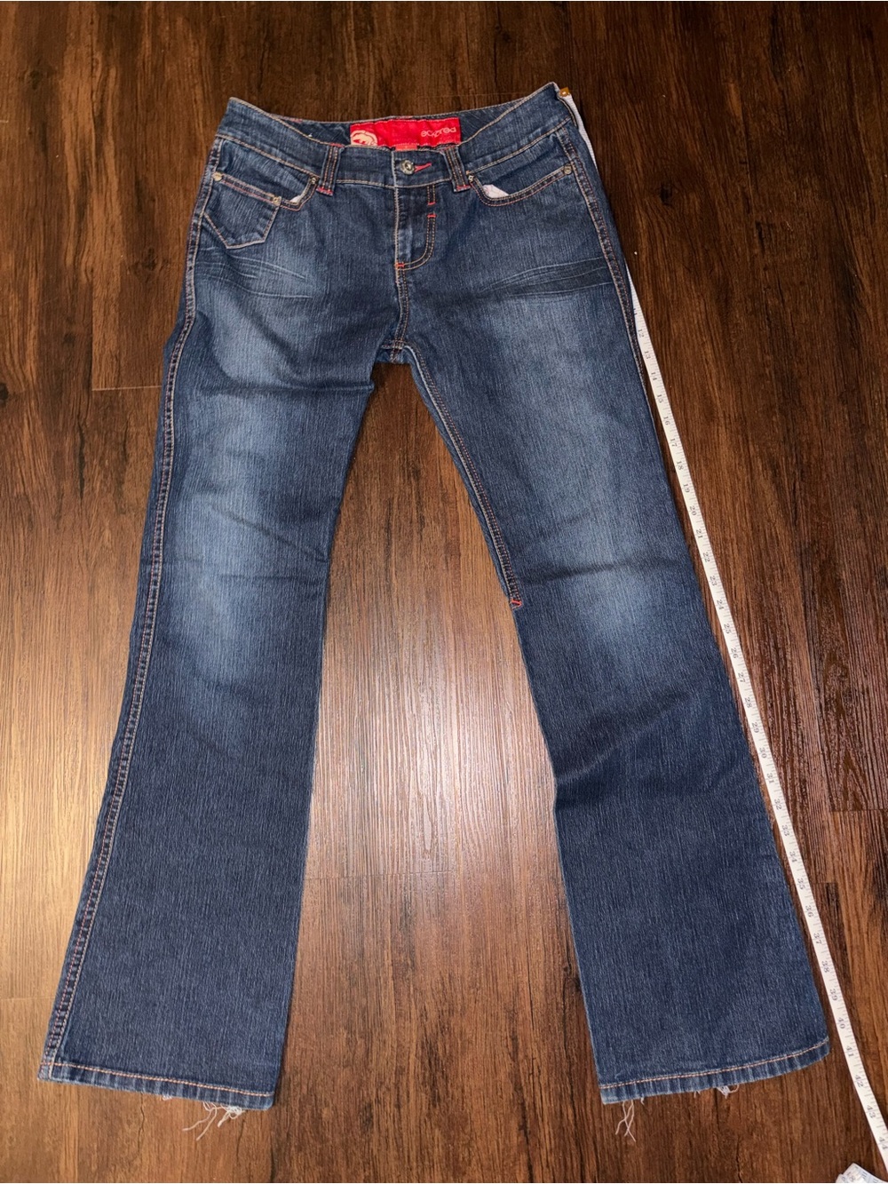 Vintage Ecko Unlimited Dark Blue Flare Low Rise Jeans